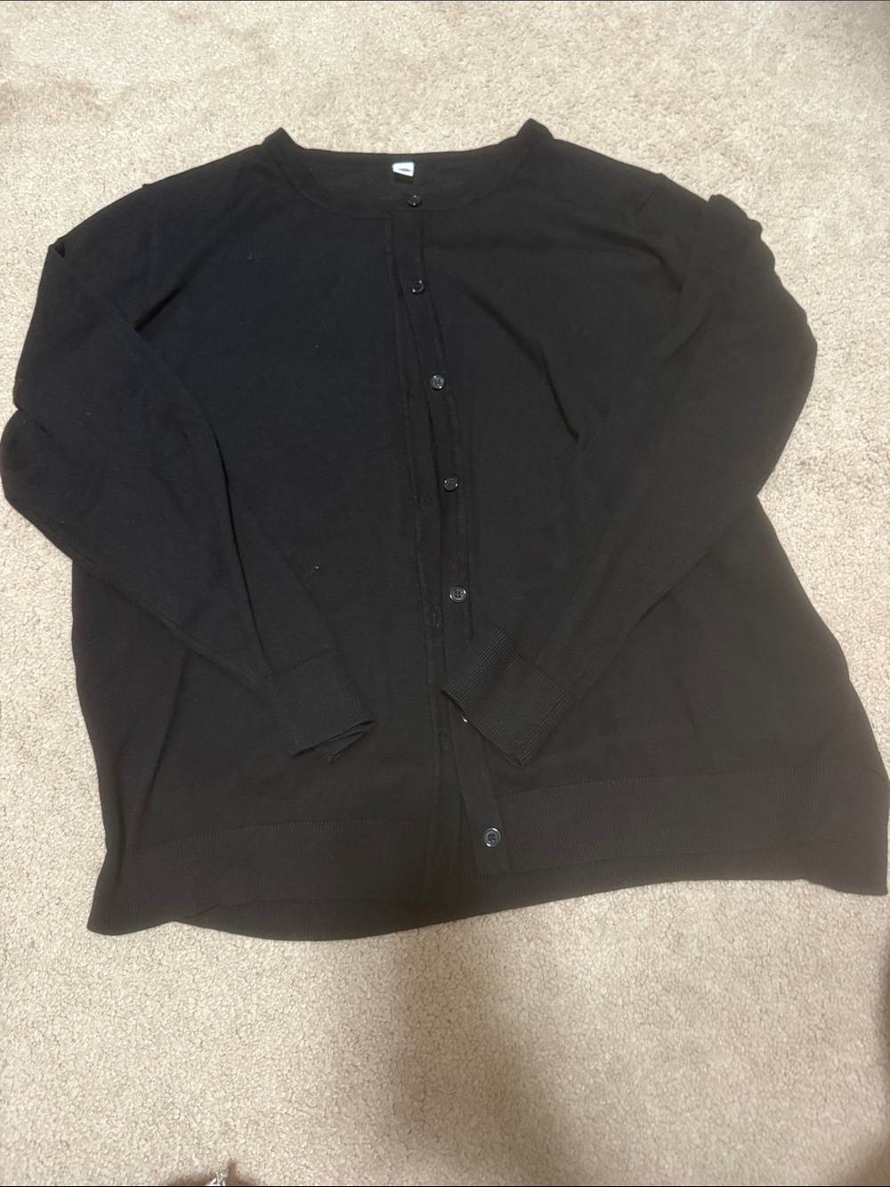 Black Button-Up Sweater Cardigan